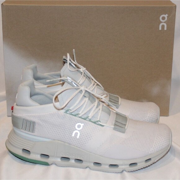 ON CLOUD MEN'S CLOUDNOVA RUNNING ATHLETIC SNEAKERS WHITE GLACIER SZ 14 NIB - Picture 1 of 8